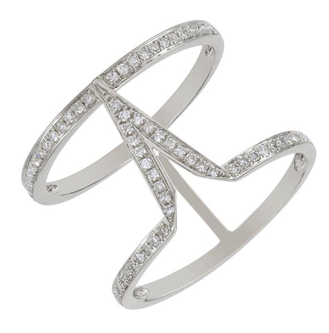 0.25 Ctw Diamond 14k White Gold Round Shape Womens Diamond Ring