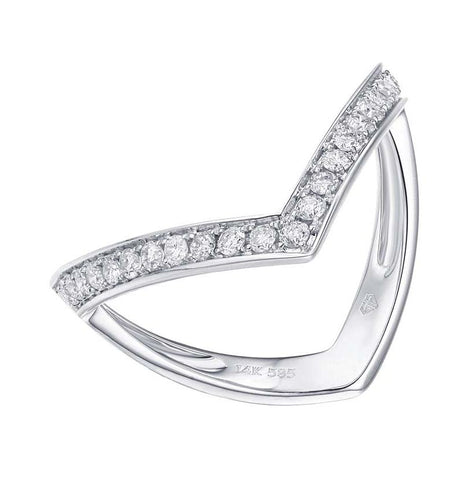 0.33 Ctw Diamond 14k White Gold Round Shape Womens Diamond Ring