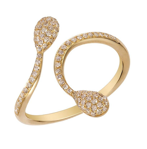 0.26 Ctw Diamond 14k Yellow Gold Round Shape Womens Diamond Ring