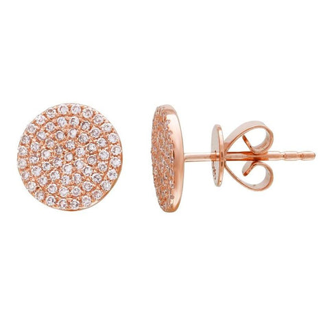 0.35 Ctw Diamond 14k Rose Gold Round Shape Womens Diamond Earrings