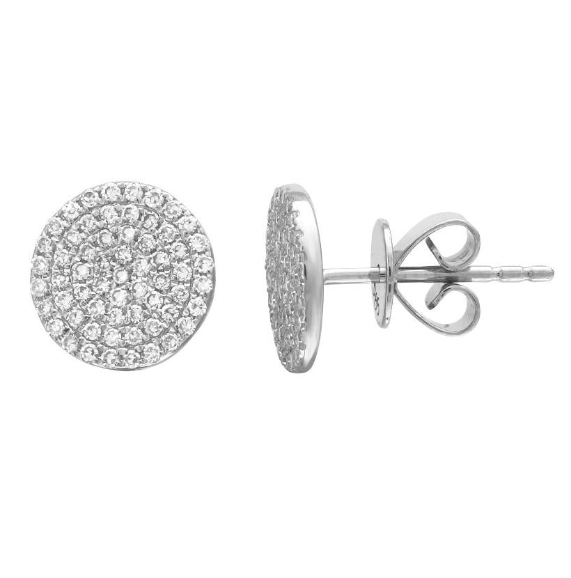 0.32 Ctw Diamond 14k White Gold Round Shape Womens Diamond Earrings