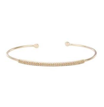 0.27 Ctw Diamond 14k Yellow Gold Round Shape Womens Diamond Bangle Bracelet