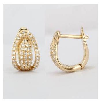 0.39 Ctw Diamond 14k Yellow Gold Round Shape Womens Diamond Earrings