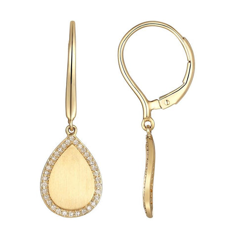 0.17 Ctw Diamond 14k Yellow Gold Round Shape Womens Diamond Earrings