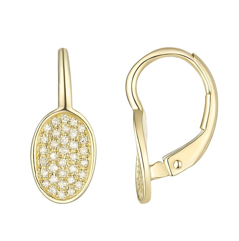 0.19 Ctw Diamond 14k Yellow Gold Round Shape Womens Diamond Earrings