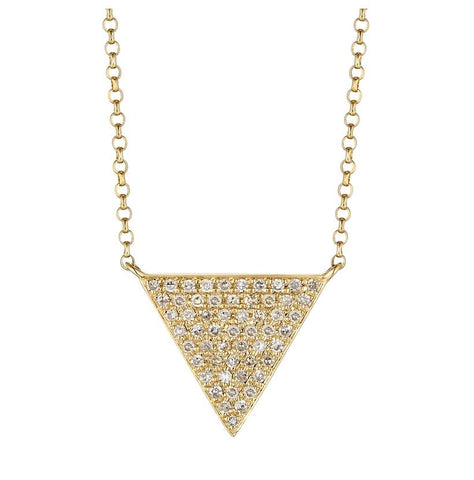 0.13 Ctw Diamond 14k Yellow Gold Round Shape Womens Diamond Necklace