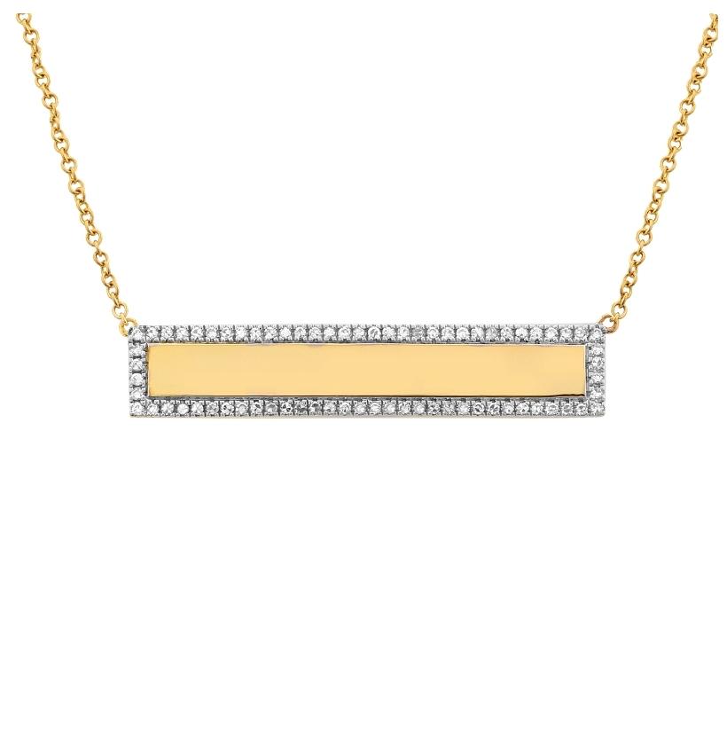 0.21 Ctw Diamond 14k Yellow Gold Round Shape Womens Diamond Necklace