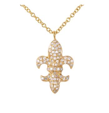 0.19 Ctw Diamond 14k Yellow Gold Round Shape Womens Diamond Necklace Pendant With 16 Inch Chain