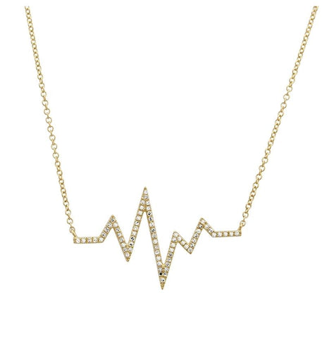 0.2 Ctw Diamond 14k Yellow Gold Round Shape Womens Diamond Necklace