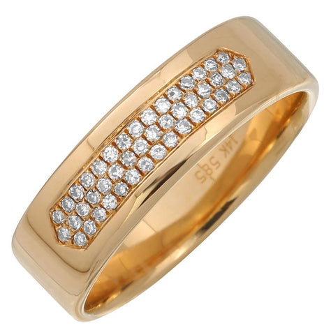 0.15 Ctw Diamond 14k Yellow Gold Round Shape Womens Diamond Ring