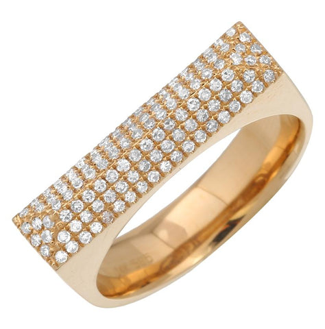 0.36 Ctw Diamond 14k Yellow Gold Round Shape Womens Diamond Ring