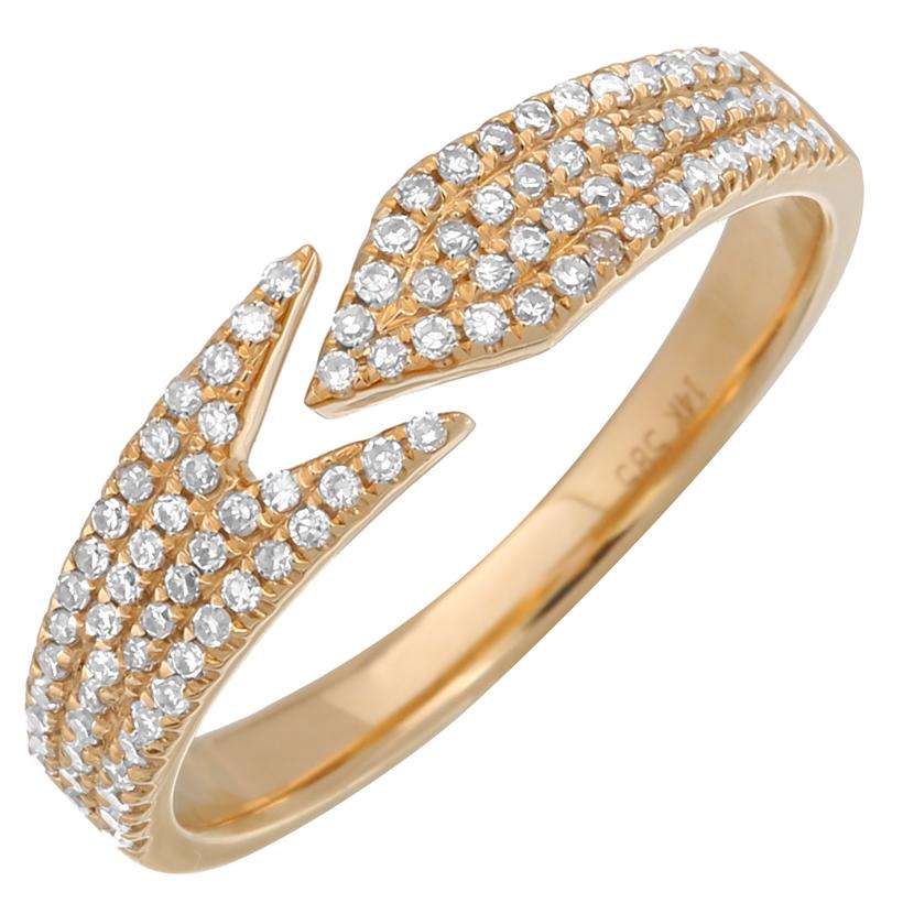 0.27 Ctw Diamond 14k Yellow Gold Round Shape Womens Diamond Ring
