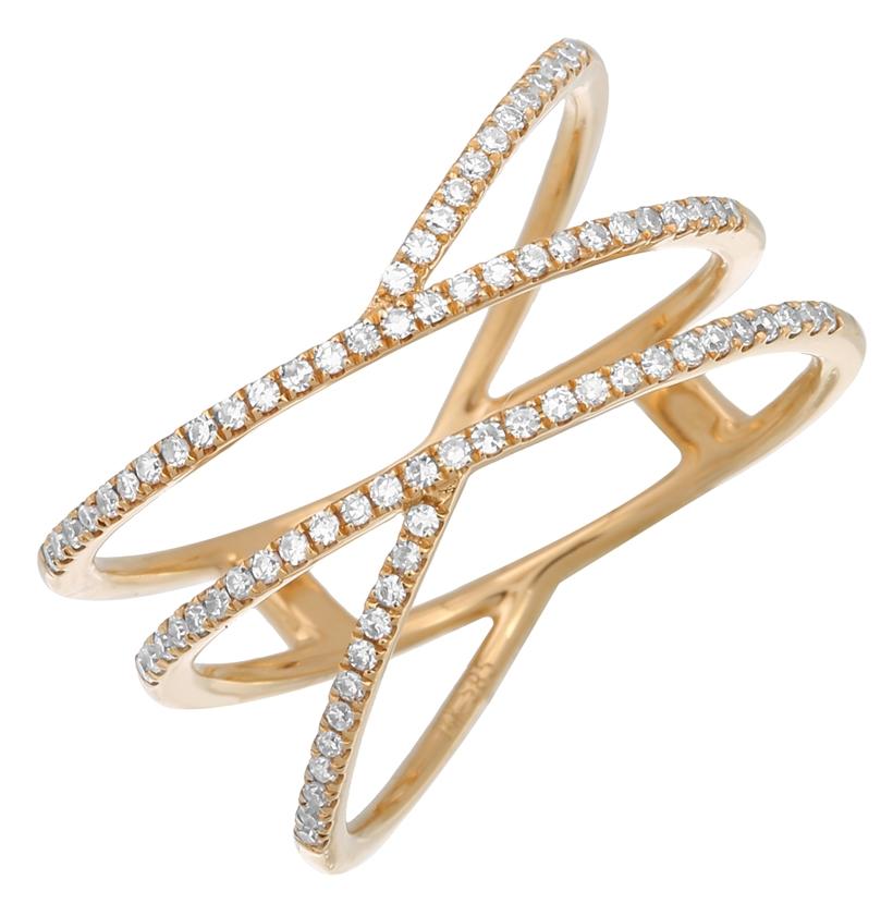 0.24 Ctw Diamond 14k Yellow Gold Round Shape Womens Diamond Ring