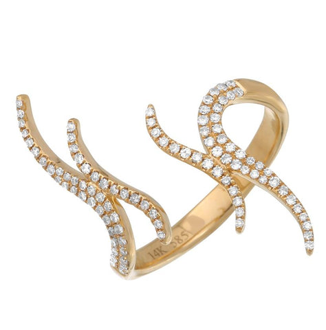 0.26 Ctw Diamond 14k Yellow Gold Round Shape Womens Diamond Ring