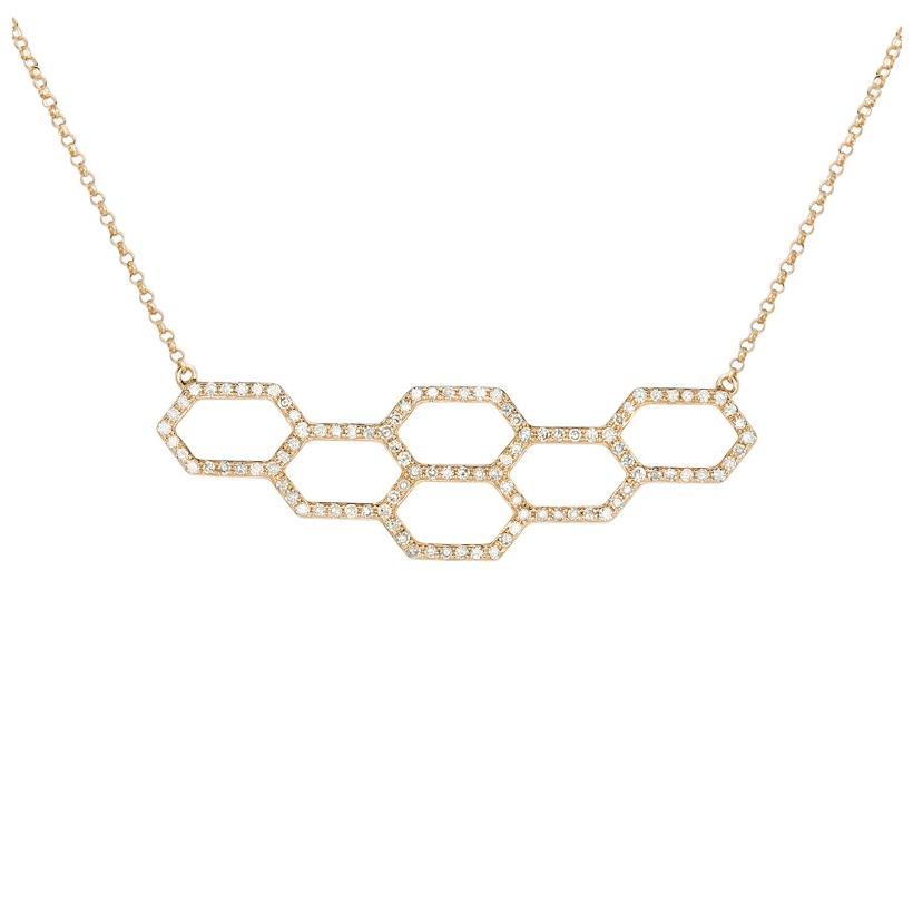 0.26 Ctw Diamond 14k Yellow Gold Round Shape Womens Diamond Necklace