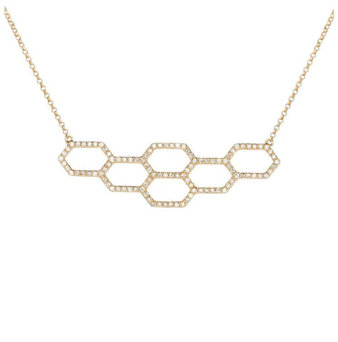 0.26 Ctw Diamond 14k Yellow Gold Round Shape Womens Diamond Necklace