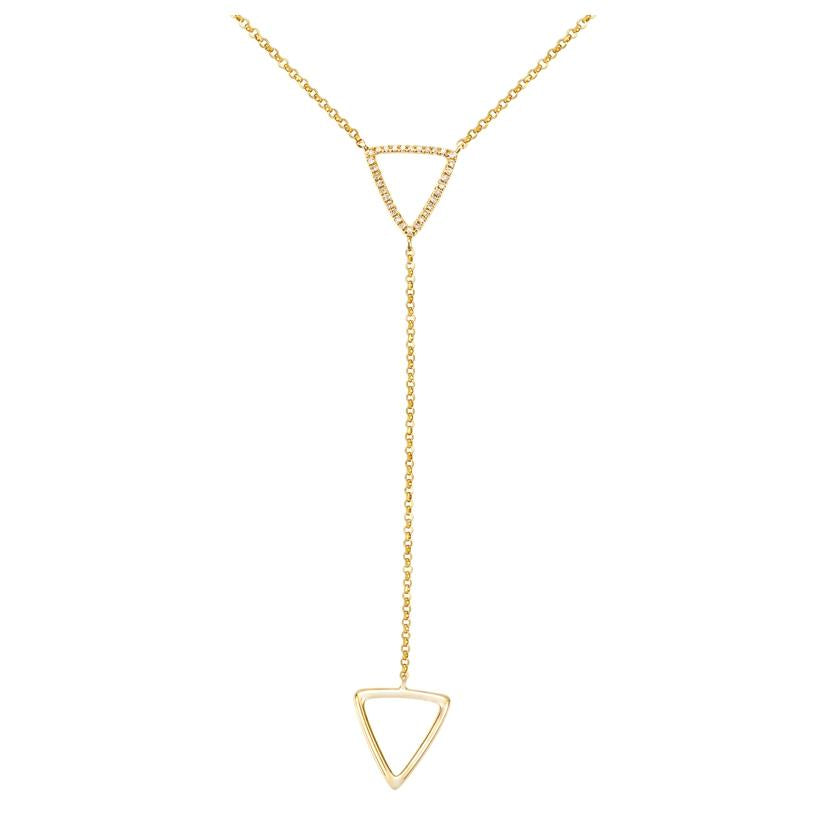 0.1 Ctw Diamond 14k Yellow Gold Round Shape Womens Diamond Necklace