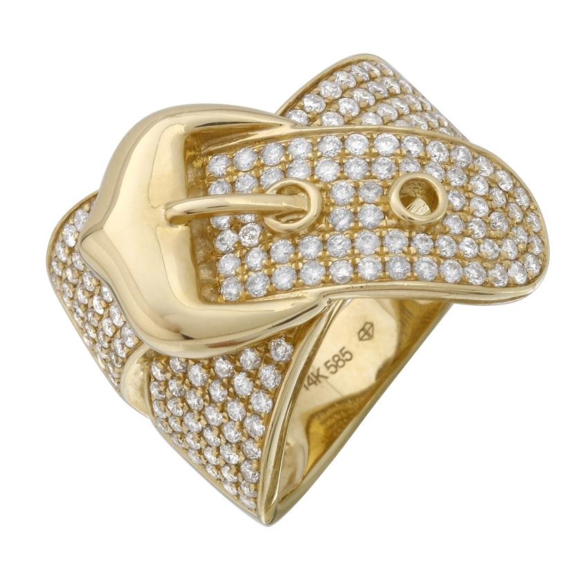 1.4 Ctw Diamond 14k Yellow Gold Round Shape Womens Diamond Ring