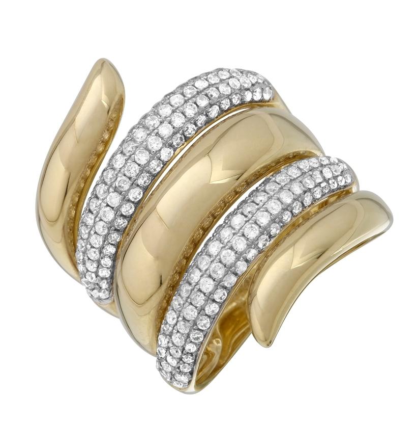 1.04 Ctw Diamond 14k Yellow Gold Round Shape Womens Diamond Ring