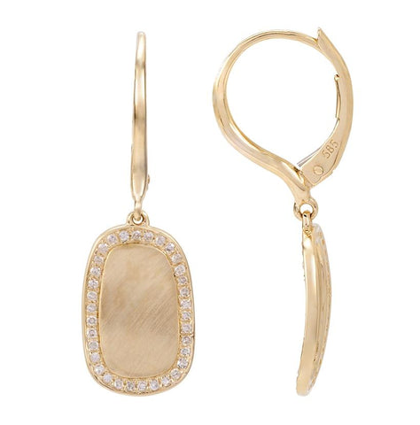 0.2 Ctw Diamond 14k Yellow Gold Round Shape Womens Diamond Earrings