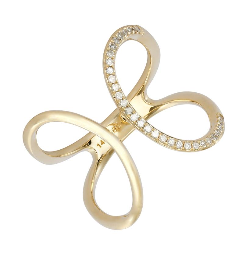 0.12 Ctw Diamond 14k Yellow Gold Round Shape Womens Diamond Ring