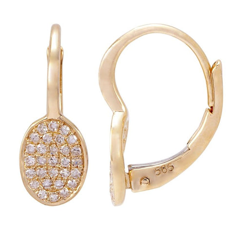 0.17 Ctw Diamond 14k Yellow Gold Round Shape Womens Diamond Earrings