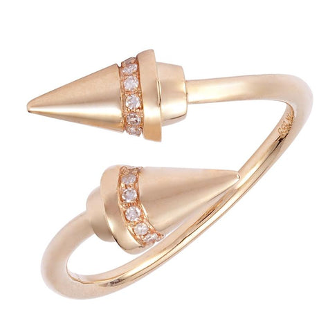 0.1 Ctw Diamond 14k Yellow Gold Round Shape Womens Diamond Ring