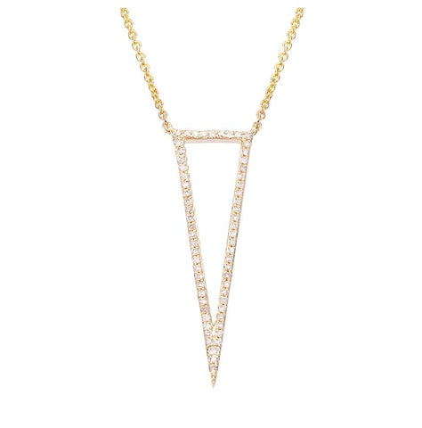 0.18 Ctw Diamond 14k Yellow Gold Round Shape Womens Diamond Necklace