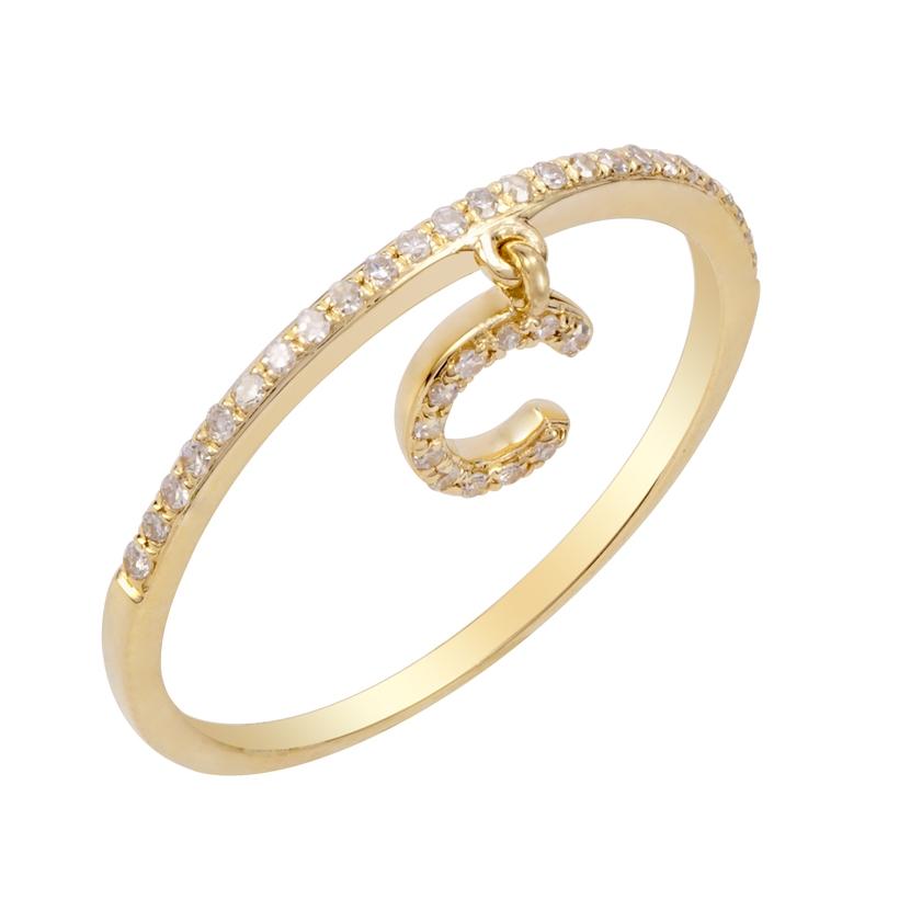 0.11 Ctw Diamond 14k Yellow Gold Round Shape Womens Diamond Ring