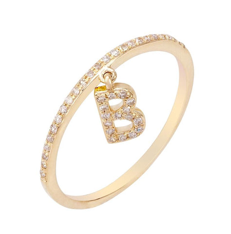 0.13 Ctw Diamond 14k Yellow Gold Round Shape Womens Diamond Ring