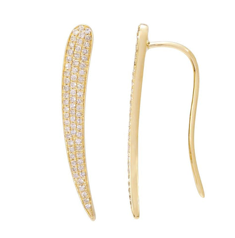 0.43 Ctw Diamond 14k Yellow Gold Round Shape Womens Diamond Earrings