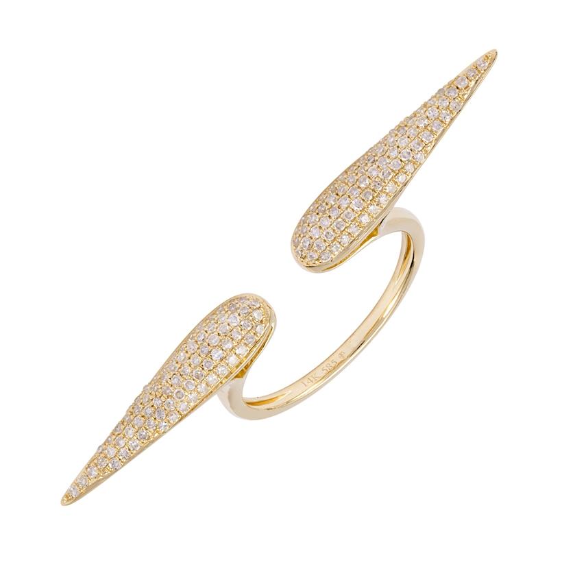 0.42 Ctw Diamond 14k Yellow Gold Round Shape Womens Diamond Ring