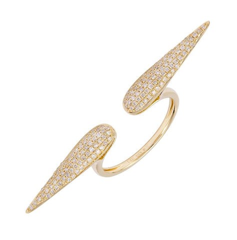 0.42 Ctw Diamond 14k Yellow Gold Round Shape Womens Diamond Ring