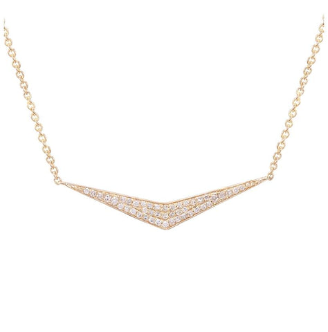 0.14 Ctw Diamond 14k Yellow Gold Round Shape Womens Diamond Necklace