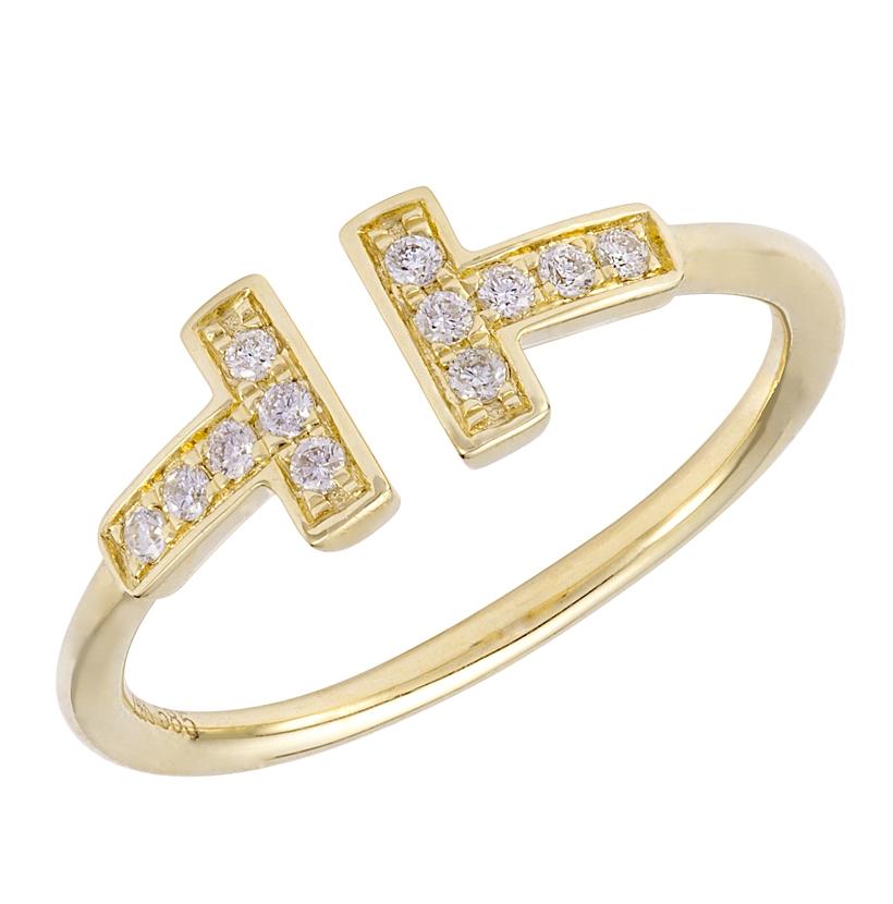 0.11 Ctw Diamond 14k Yellow Gold Round Shape Womens Diamond Ring
