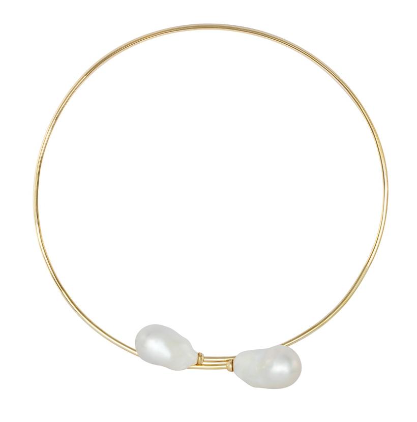 0.06 Ctw Diamond 14k Yellow Gold Pearl Necklace