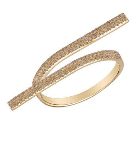 0.28 Ctw Diamond 14k Yellow Gold Round Shape Womens Diamond Ring