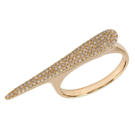 0.29 Ctw Diamond 14k Yellow Gold Round Shape Womens Diamond Ring