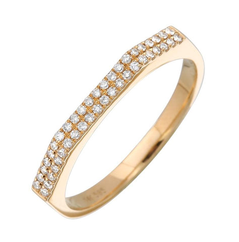 0.14 Ctw Diamond 14k Yellow Gold Round Shape Womens Diamond Ring