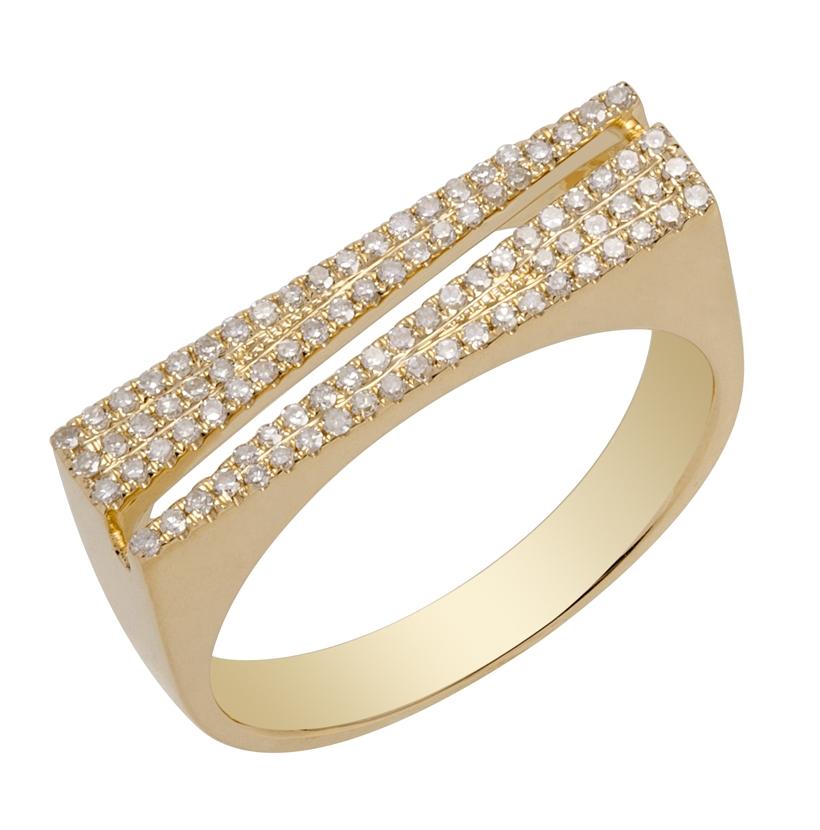 0.24 Ctw Diamond 14k Yellow Gold Round Shape Womens Diamond Ring