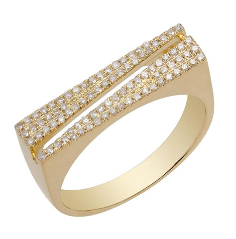0.24 Ctw Diamond 14k Yellow Gold Round Shape Womens Diamond Ring
