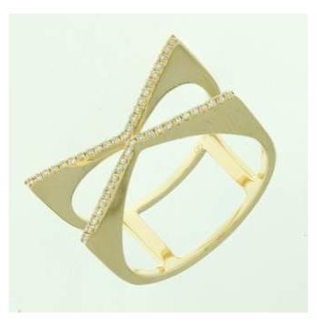 0.13 Ctw Diamond 14k Yellow Gold Round Shape Womens Diamond Ring