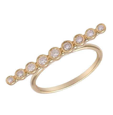 0.24 Ctw Diamond 14k Yellow Gold Round Shape Womens Diamond Ring
