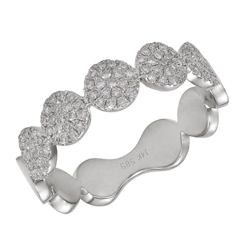 0.3 Ctw Diamond 14k White Gold Round Shape Womens Diamond Ring