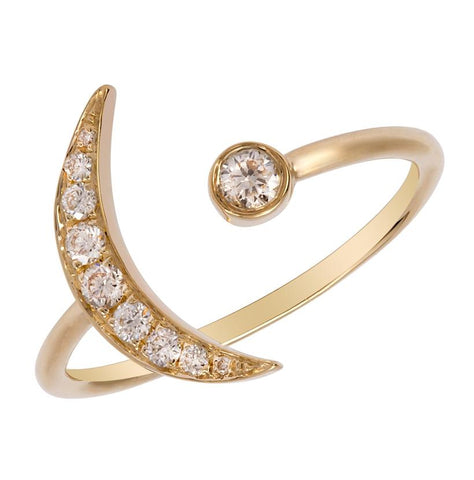 0.2 Ctw Diamond 14k Yellow Gold Round Shape Womens Diamond Ring