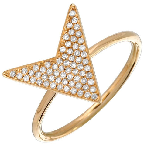 0.18 Ctw Diamond 14k Yellow Gold Round Shape Womens Diamond Ring