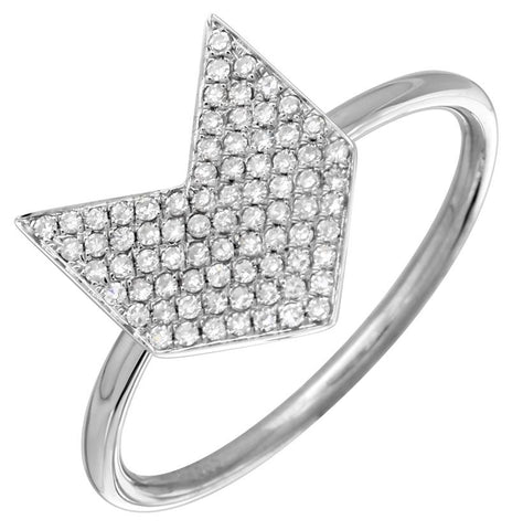 0.22 Ctw Diamond 14k White Gold Round Shape Womens Diamond Ring