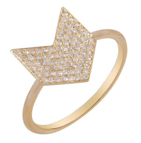 0.22 Ctw Diamond 14k Yellow Gold Round Shape Womens Diamond Ring