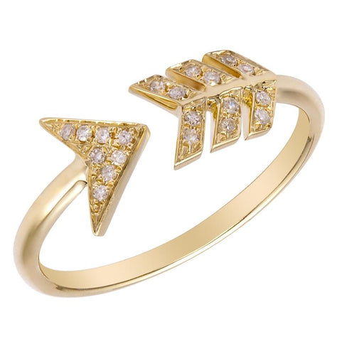 0.07 Ctw Diamond 14k Yellow Gold Round Shape Womens Diamond Ring