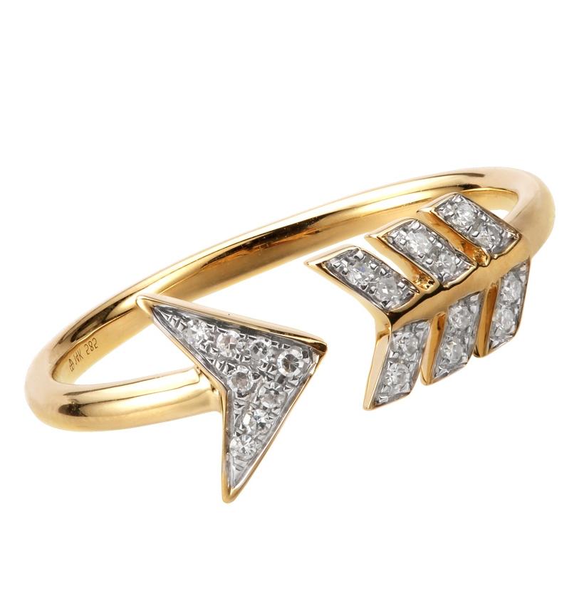 0.07 Ctw Diamond 14k Yellow Gold Round Shape Womens Diamond Ring